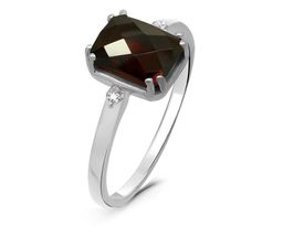 Кольцо из серебра гранат, Прима