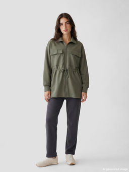 Dik Yaka Soft Touch Kad?n Fermuarl? Sweatshirt