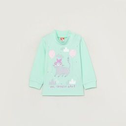 CRB wear/CWNG 62805-38-281 Водолазка для девочки, ментоловый/Ex.Cherubino  фото 3