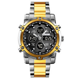 Часы наручные Skmei мужские электронные спортивные 1389silver-gold-black