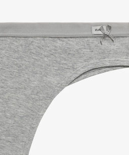 ATLANTIC 3CLP-005 Трусы бразилиана Brazilian - набор 3 шт. черный + белый + светло-серый меланж  фото 11