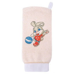 Мочалка детская рукавица из хлопка с рисунком 16333 - Vival фото 3