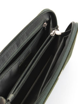 LACCOMA косметичка LA-7001-Z-темно-зеленый натуральная замша  фото 4