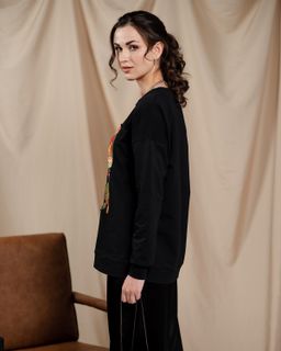 Удлинённый свитшот со вставкой ASTP052, джемпер, футер - Sahar art lab фото 10