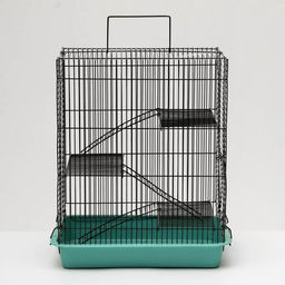 Клетка для грызунов Пижон №9, с 3-я этажами, без наполнения, 33 х 24 х 38 см, бирюзовая  фото 3