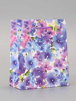 Цена за 4 шт. Пакет подарочный ламинированный «Цветочный сад» 11.5×14.5×6.5 см