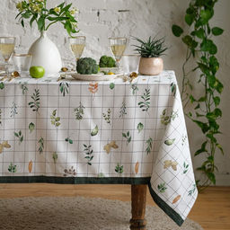 Скатерть Этель Flora 149?220 см, 100% хлопок, саржа 190 г/м?