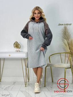 Платье худи с капюшоном женское