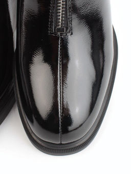 04-M3-H247 BLACK Ботильоны зимние женские (натуральная кожа, натуральный мех)