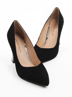 06-HJ-P339 BLACK Туфли женские (натуральная замша)