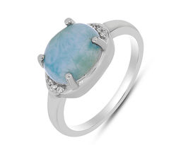 Кольцо, ларимар, Кабстон