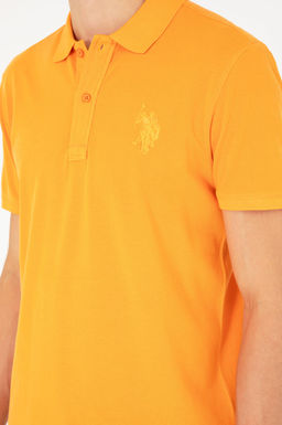 Мужская оранжевая базовая футболка - U.s. polo assn фото 7