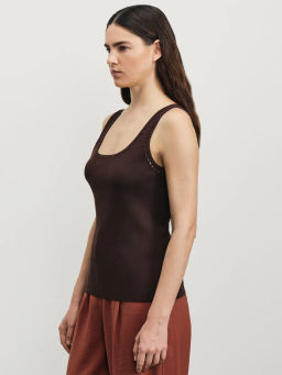 Топ с кружевной обработкой из вискозы / Zarina  фото 4