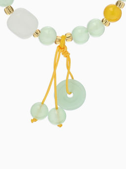 Цена за 2 шт. Браслет-оберег «Нефрит» кварц, №8, d=6 см, зелёный