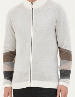 Ekru Slim Fit Fermuarl_ Triko H_rka - Pierre cardin фото 6