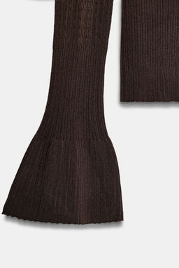 FITTED KNIT JUMPER WITH FLARED SLEEVES - Zara фото 5