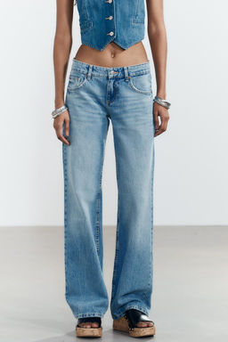 TRF WIDE-LEG LOW-RISE JEANS - Zara фото 2