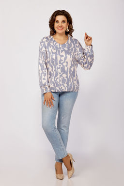 Блуза Swallow 803.2 черный+серебряный узор фото 107