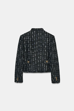 TEXTURED METALLIC THREAD BLAZER - Zara фото 23