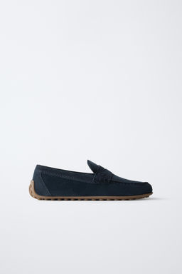 SPLIT SUEDE LOAFERS