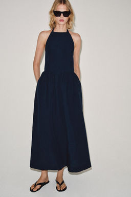 VESTIDO CUELLO HALTER ZW COLLECTION / Marino - Zara фото 2