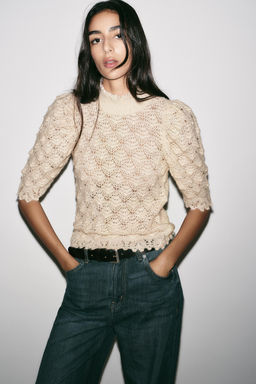 ROMANTIC RIB KNIT JUMPER - Zara фото 4