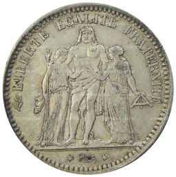 5 франков 1873 года Франция Геркулес