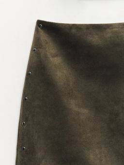 Мини юбка из искусственной замши / Zarina  фото 3