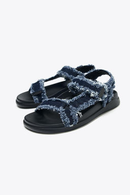 DENIM PLATFORM SANDALS - Zara фото 15