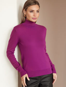 Водолазка тонкой вязки из хлопка с нейлоном - Vilatte фото 6