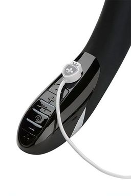 Вибратор Mystim Sizzling Simon силиконовый с электростимуляцией черный, 27см  фото 4