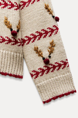 REINDEER KNIT SWEATER - Zara фото 9
