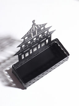 Подставка для мелочей металл «Дворец», чёрный, 6.3×14.5×18.5 см