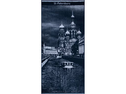 6с102.411ж1 Петербург (т.синий3) Полотенце махровое 67х150см