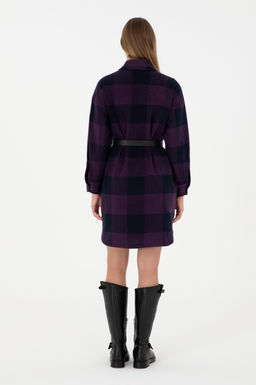 Женское темно-синее тканое платье Неожиданная скидка в корзине - U.s. polo assn фото 4