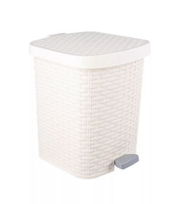 Контейнер для мусора с педалью 12л Артлайн молочный