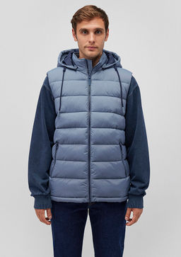 Kapusonlu Mavi Sisme Yelek  фото 3