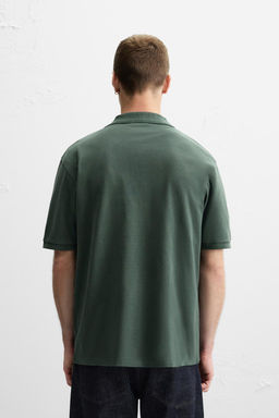 WASHED TEXTURED PIQUE POLO SHIRT - Zara фото 25