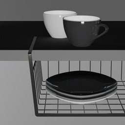 Корзина сетчатая навесная на полку Доляна, 40×25×14 см, хром