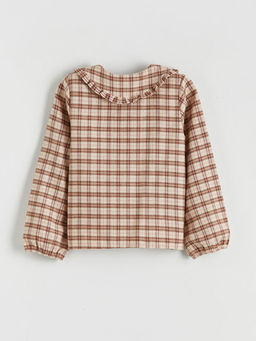 Bebe Yaka Ekose K?z ?ocuk G?mlek