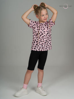 Костюм Актив нежный леопард-черный - Sovalina фото 8