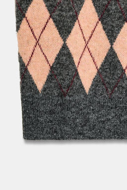 ARGYLE KNIT VEST - Zara фото 7