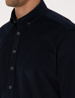 Lacivert Regular Fit Uzun Kollu G_mlek