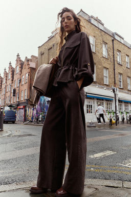 WIDE TROUSERS WITH ELASTIC WAISTBAND - Zara фото 2