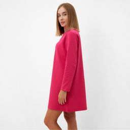 Платье женское короткое MINAKU: Casual Collections, розовое, размер 50