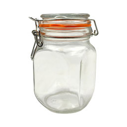 Банка стеклянная (с бугельным замком, стекл.крышкой) 0.65л