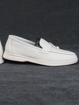 03-B416-2 LT. BEIGE Лоферы женские (натуральная кожа)