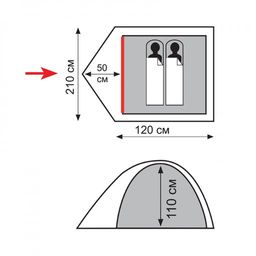 Totem палатка Trek 2 (V2) - Tramp фото 2