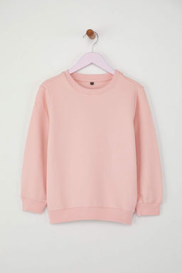 Pembe-Ekru K?z Cocuk Mevsimlik-Ince Bisiklet Yaka 2li Basic Orme Sweatshirt TKDAW25SW00000 - Trendyolmilla фото 23