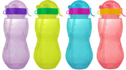 Бутылка "Fruit" с трубочкой, blue (400 ml)